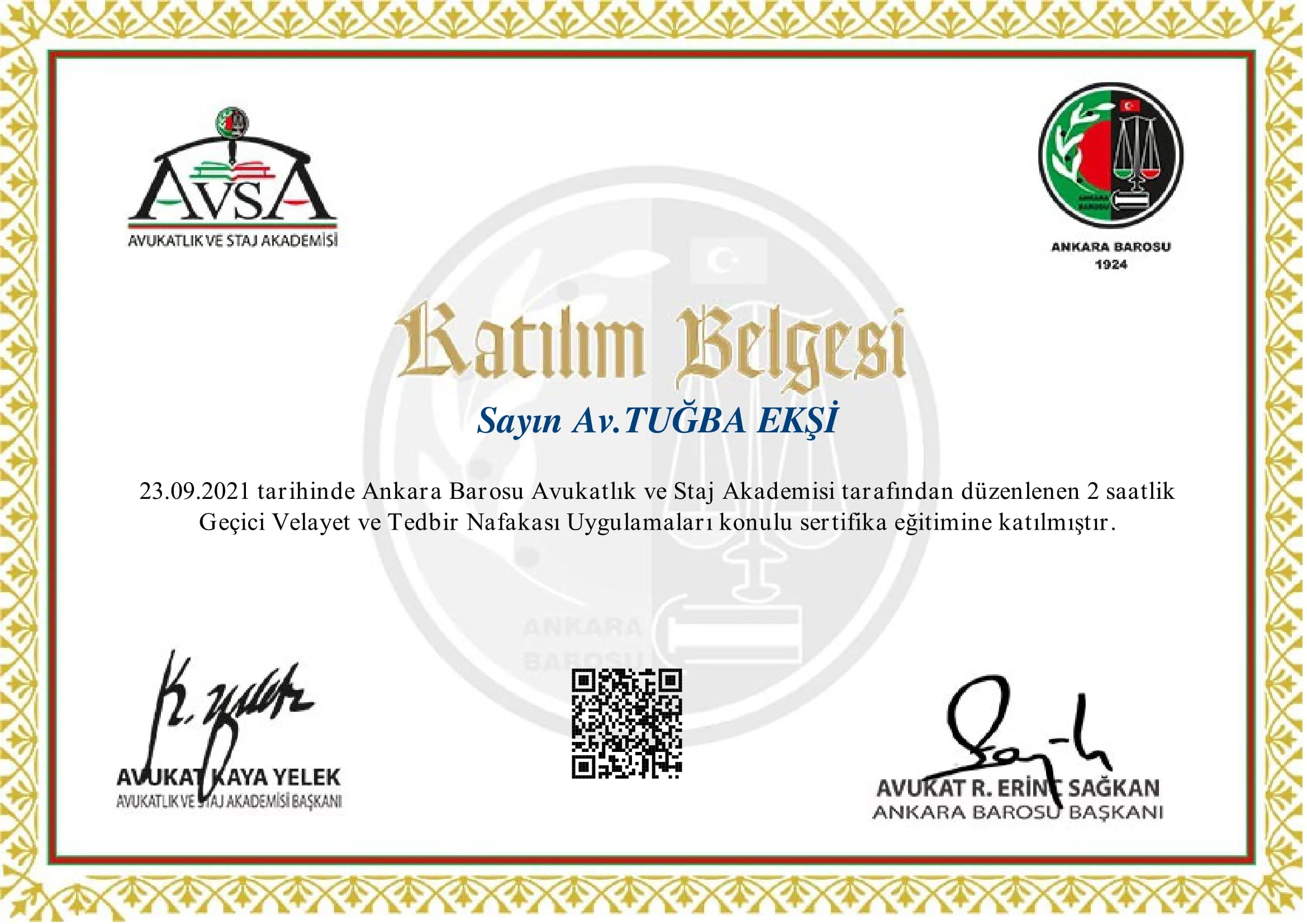 Katılım Belgesi 8